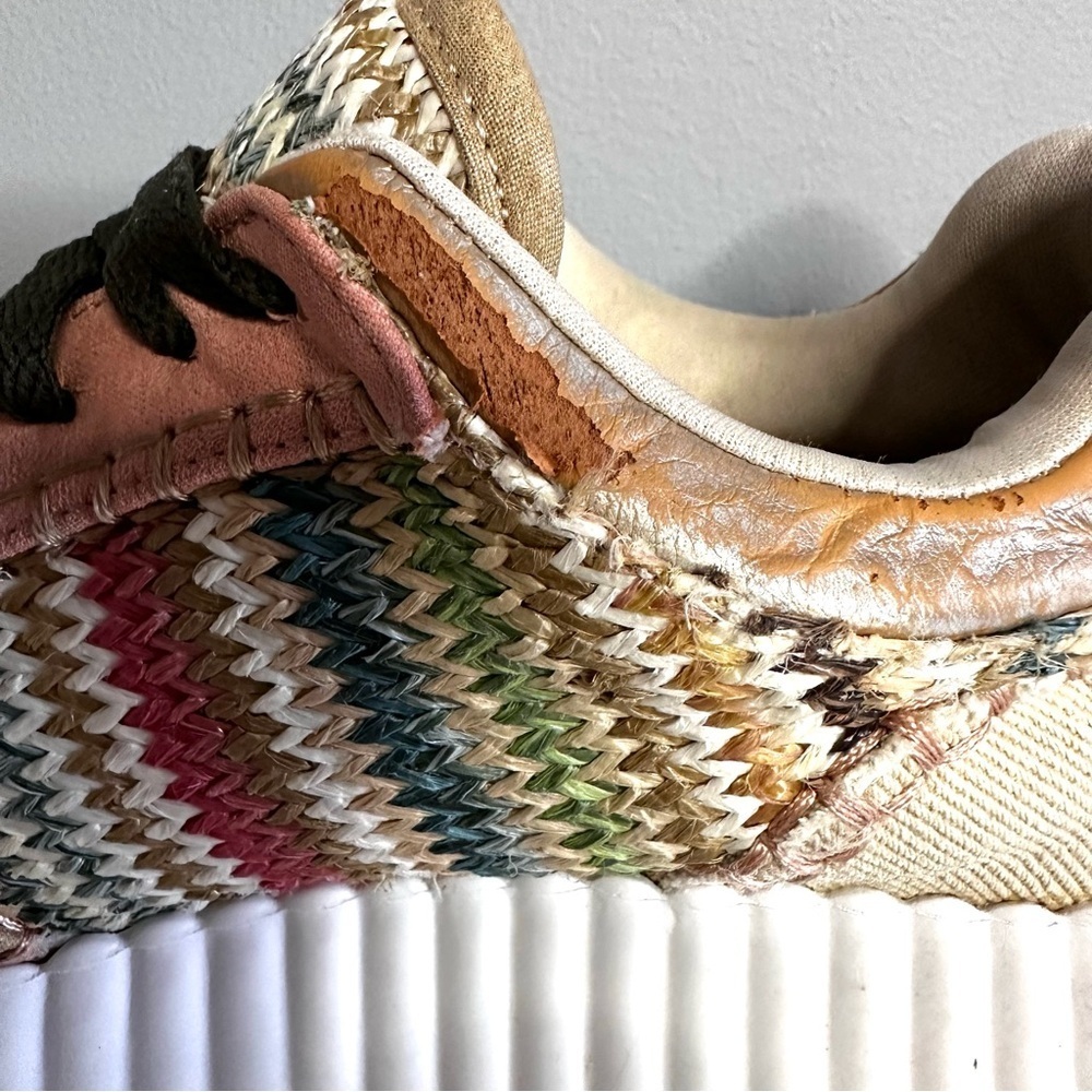 LA STRADA - Women’s Chunky Sole Sneakers, Textured Fabric, Multicoloured, Sz 38 - Picture 6 of 9
